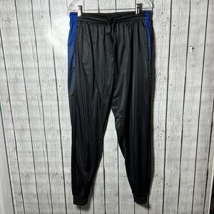 Original deluxe supply black and blue polka dot panel joggers size 2xl